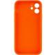 Силіконовий чохол Candy Full Camera для Apple iPhone 12 (6.1") Помаранчевий / Orange