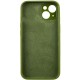 Чохол Silicone Case Full Camera Protective (AA) NO LOGO для Apple iPhone 13 (6.1") Зелений / Dark Olive