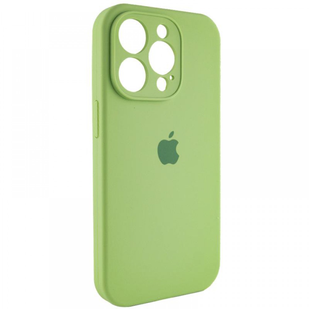 Чохол Silicone Case Full Camera Protective (AA) для Apple iPhone 14 Pro (6.1") М'ятний / Mint