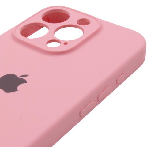 Чохол Silicone Case Full Camera Protective (AA) для Apple iPhone 13 Pro Max (6.7") Рожевий / Light pink