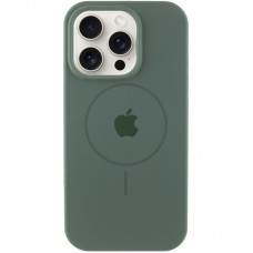 Чохол Silicone Case Full Protective (AA) with MagSafe для Apple iPhone 16 Pro Max (6.9") Зелений / Pine green