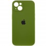 Чохол Silicone Case Full Camera Protective (AA) для Apple iPhone 14 (6.1") Зелений / Dark Olive / PVH