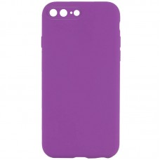 Silicone Case Square Full Camera Protective (AA) NOLOGO для Apple iPhone 7 plus / 8 plus (5.5") Фіолетовий / Grape