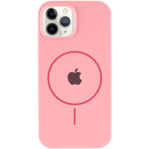 Чохол Silicone Case Full Protective (AA) with MagSafe для Apple iPhone 11 Pro (5.8") Рожевий / Light pink