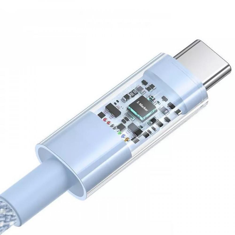 Дата кабель Baseus Gem Fast Charging Type-C to Type-C 100W (2m) (P10373000111-01) Blue