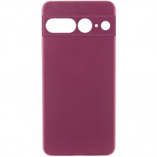 Чохол Silicone Cover Lakshmi Full Camera (AAA) для Google Pixel 7 Pro Бордовий / Plum