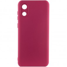 Чохол Silicone Cover Lakshmi Full Camera (A) для Samsung Galaxy A03 Core Бордовий / Marsala