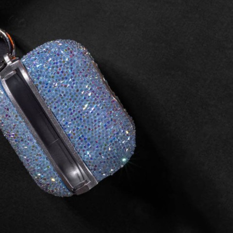 TPU чохол Bling World Rock Diamond для навушників AirPods 3 Блакитний