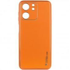 Шкіряний чохол Xshield для Xiaomi Redmi 13C / Poco C65 Помаранчевий / Apricot