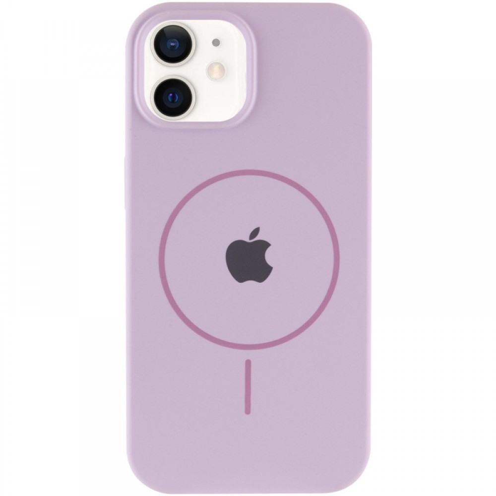 Чохол Silicone Case Full Protective (AA) with MagSafe для Apple iPhone 11 (6.1") Бузковий / Lilac