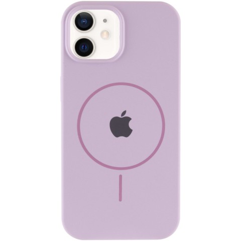 Чохол Silicone Case Full Protective (AA) with MagSafe для Apple iPhone 11 (6.1") Бузковий / Lilac