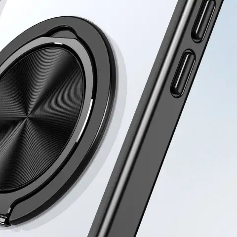 TPU+PC чохол Metal Ring with MagSafe для Apple iPhone 14 Pro Max (6.7") Чорний