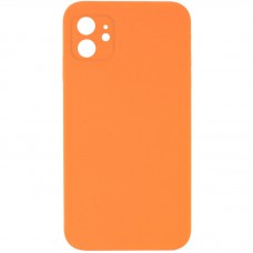 Silicone Case Square Full Camera Protective (AA) NOLOGO для Apple iPhone 11 (6.1") Помаранчевий / Papaya