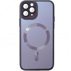Чохол TPU+Glass Sapphire Midnight with MagSafe для Apple iPhone 12 Pro (6.1") Фіолетовий / Deep Purple