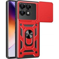 Чохол Ummi Camshield Serge Ring для Xiaomi Poco F7 Pro Червоний / Red