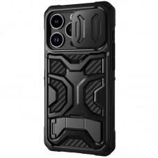 TPU+PC чохол Nillkin CamShield Adventurer Pro (шторка на камеру) для Apple iPhone 14 Pro (6.1") Armor Black
