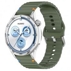Силіконовий ремінець Wavy для Smart Watch 22mm Dark Olive