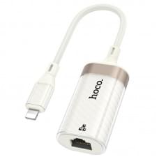Перехідник Hoco UA41A Crystal Lightning to RJ45 100 Mbs (0.15m) Apricot Перехідник Hoco UA41A Crystal Lightning to RJ45 100 Mbs (0.15m) Apricot