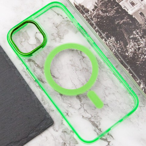 Чохол TPU Iris with MagSafe для Apple iPhone 14 (6.1") Салатовий