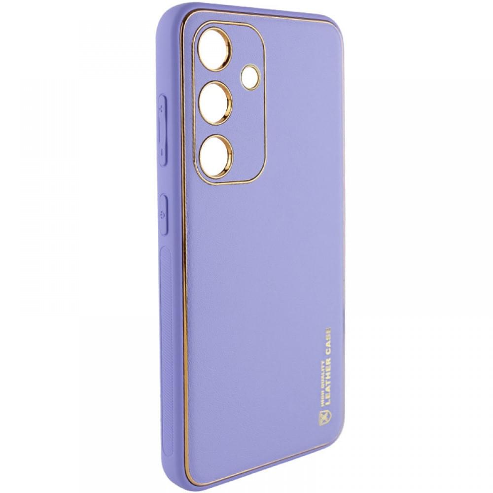 Шкіряний чохол Xshield для Samsung Galaxy S24+ Бузковий / Dasheen