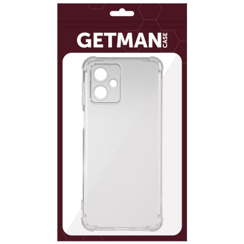 TPU чохол GETMAN Ease logo посилені кути Full Camera для Motorola Moto G54 Power Безбарвний (прозорий)