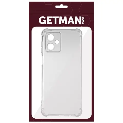 TPU чохол GETMAN Ease logo посилені кути Full Camera для Motorola Moto G54 Power Безбарвний (прозорий)