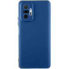 Чохол TPU GETMAN Liquid Silk Full Camera для Xiaomi Redmi Note 10 Pro / 10 Pro Max Синій / Navy Blue