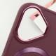 TPU чохол Bonbon Metal Style with MagSafe для Apple iPhone 16 Plus (6.7") Бордовий / Plum