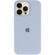 Чохол Silicone Case (AA) Logo with MagSafe для Apple iPhone 15 Pro Max (6.7") Блакитний / Lilac Blue