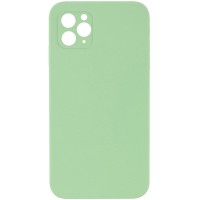 Чохол Silicone Case Square Full Camera Protective (AA) NOLOGO для Apple iPhone 11 Pro Max (6.5") М'ятний / Mint