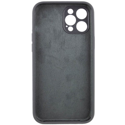 Чохол Silicone Case Full Camera Protective (AA) NO LOGO для Apple iPhone 12 Pro (6.1") Сірий / Dark Gray