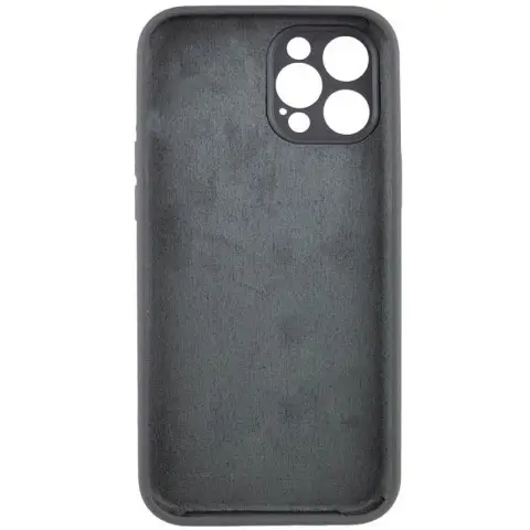 Чохол Silicone Case Full Camera Protective (AA) NO LOGO для Apple iPhone 12 Pro (6.1") Сірий / Dark Gray