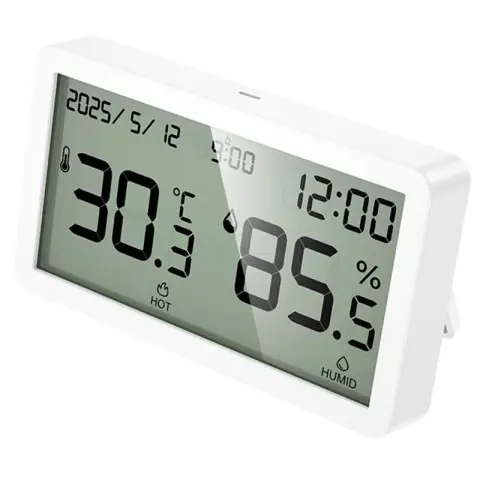 Електронний термогігрометр + годинник Hoco HX42 Indoor White