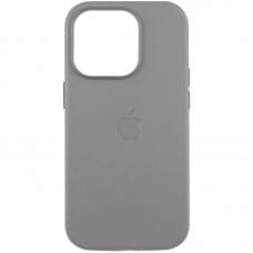 Шкіряний чохол Leather Case (AAA) with MagSafe and Animation для Apple iPhone 16 Pro Max (6.9") Light Gray