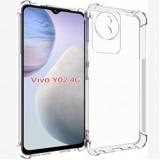 TPU чохол GETMAN Ease logo посилені кути Full Camera для Vivo Y02 Безбарвний (прозорий)