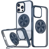 TPU+PC чохол Metal Ring with MagSafe для Apple iPhone 16 Pro Max (6.9") Синій