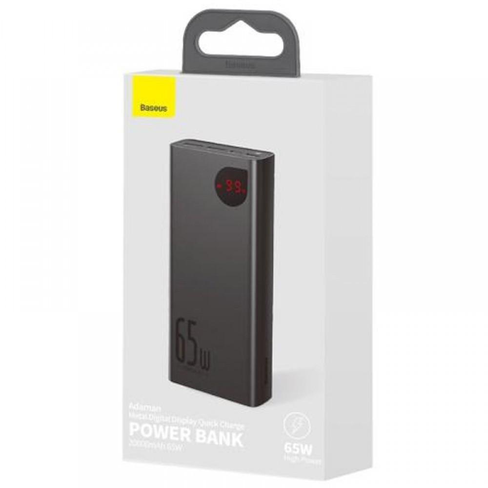 Портативний ЗП Baseus Adaman Metal Digital Display QC 65W 20000 mAh (PPIMDA-D) Black
