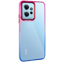 Чохол TPU+PC Fresh sip series для Xiaomi Redmi Note 12 4G Синій / Рожевий