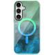 Чохол TPU Shiny Mountain (MagFit) для Samsung Galaxy S24 Green / Blue