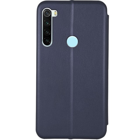 Шкіряний чохол-книжка Classy для Xiaomi Redmi Note 8 / Note 8 2021 Темно-синій