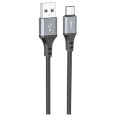 Дата кабель Hoco X86 Spear USB to Type-C (1m) Black Дата кабель Hoco X86 Spear USB to Type-C (1m) Black