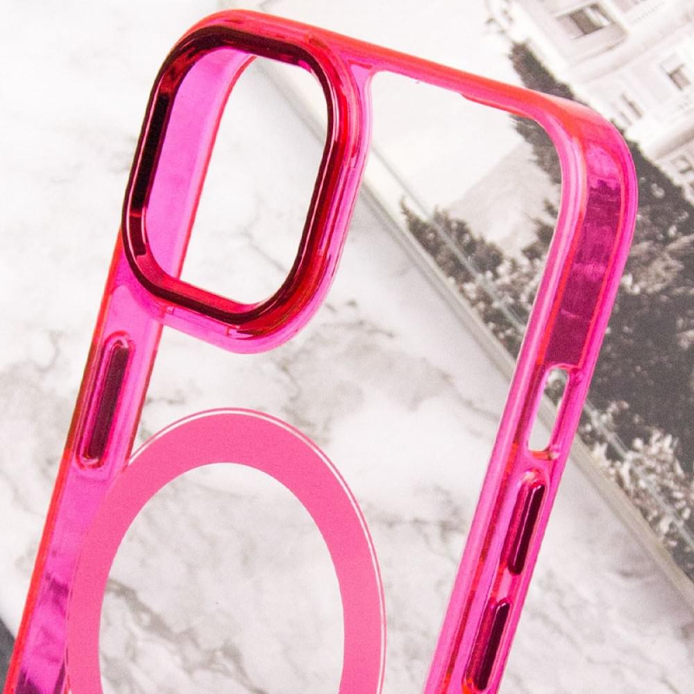 Чохол TPU Iris with MagSafe для Apple iPhone 12 Pro Max (6.7") Малиновий