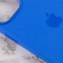 Чохол Silicone case (AAA) full with Magsafe and Animation для Apple iPhone 12 Pro / 12 (6.1") Синій / Capri Blue