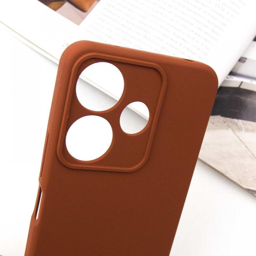 Чохол Silicone Cover Ummi Lakshmi Full Camera (AA) для Xiaomi Redmi 13 4G / Poco M6 4G Коричневий / Brown