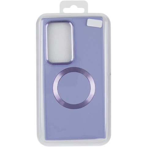 TPU чохол Bonbon Metal Style with MagSafe для Samsung Galaxy S24 Ultra Бузковий / Dasheen