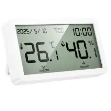 Електронний термогігрометр + годинник Hoco HX42 Indoor White