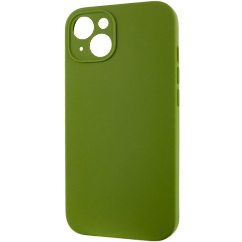 Чохол Silicone Case Full Camera Protective (AA) NO LOGO для Apple iPhone 13 (6.1") Зелений / Dark Olive