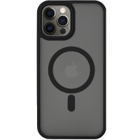 TPU+PC чохол Metal Buttons with MagSafe для Apple iPhone 14 Pro Max (6.7") Чорний