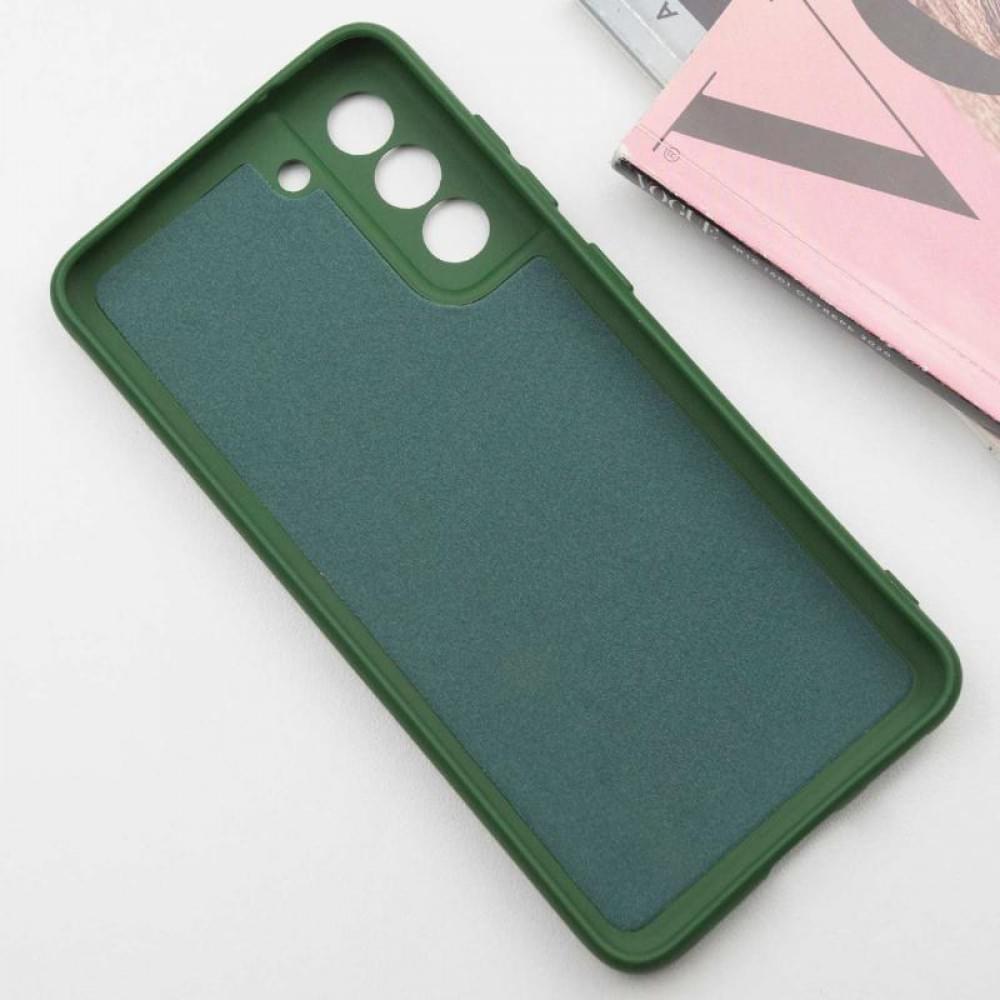 Чохол TPU GETMAN Liquid Silk Full Camera для Samsung Galaxy S22+ Зелений / Dark green