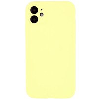 Чохол Silicone Case Full Camera Protective (AA) NO LOGO для Apple iPhone 12 (6.1") Жовтий / Mellow Yellow